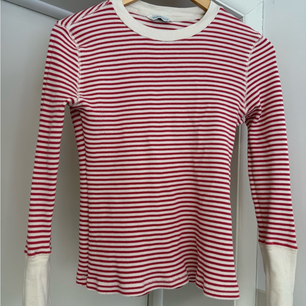 Striped Red and White thermal size small